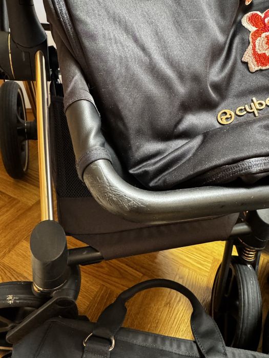 Коляска 3 в 1 cybex priam spring blossom прогулянка+люлька+автокрісло