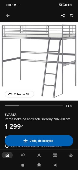Łóżko piętrowe IKEA stelaż