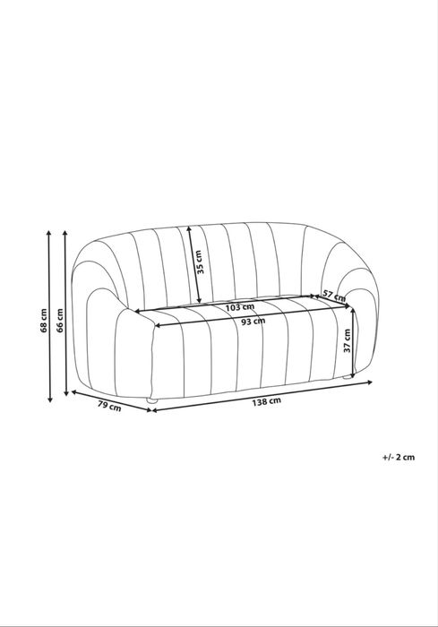 Sofa dwuosobowa beliani