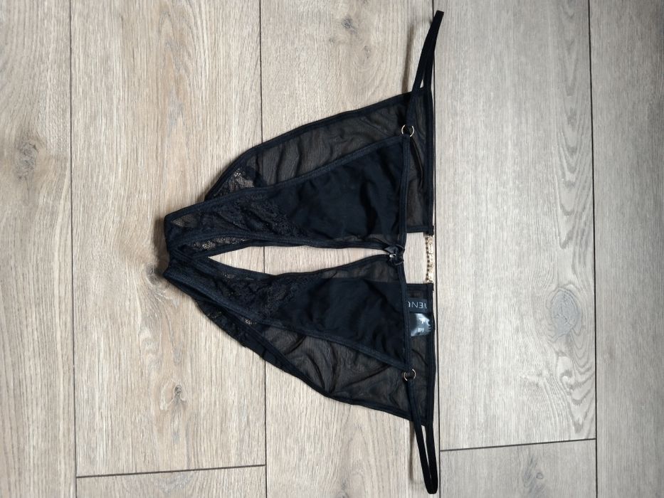 Koronkowe otwarte majtki erotyczne Venus siateczka duży rozmiar 60 XXL