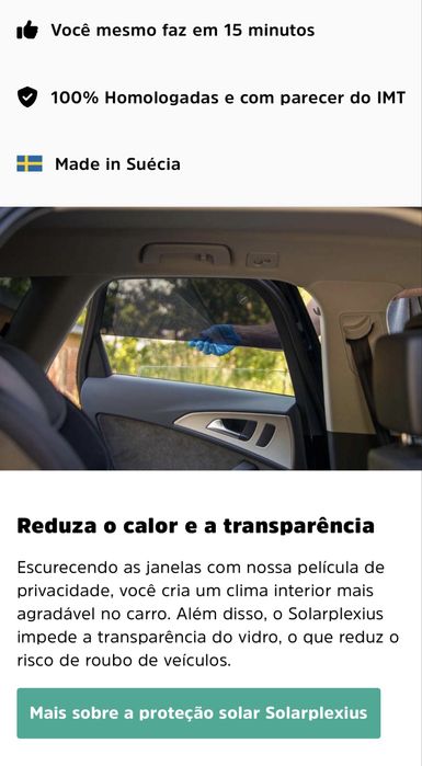 Pelicula para vidro de carro