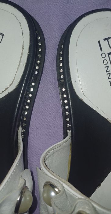 Шлепанцы сабо с камнями