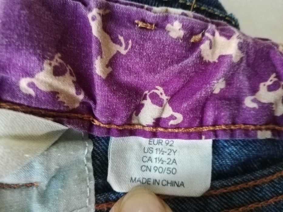 Jeansy dla dziewczynki 92 h&m