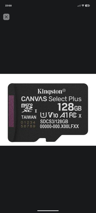 Kingston  128GB microSDXC 150MB/s C10 UHS-I U1 z adapterem bardzo szybka