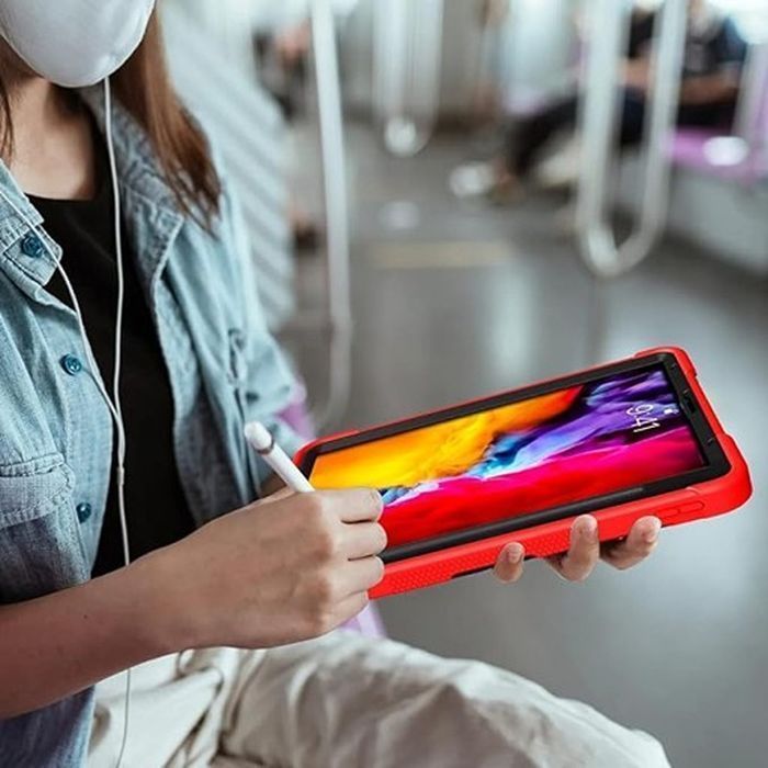 Pancerne Etui z Podstawką do iPad Air 5/4 Pro 11 2020/21 Czerwone