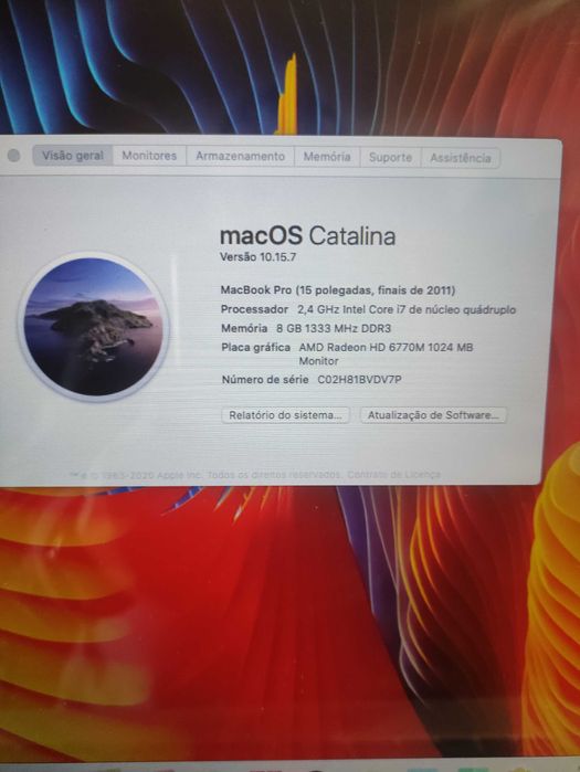 Macbook pro de 15 polgadas i7