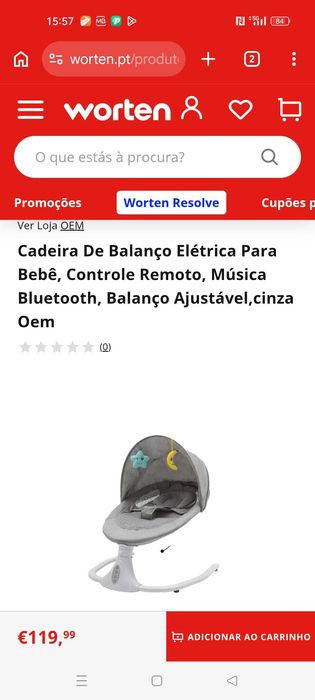 Baloiço elétrico bebe
