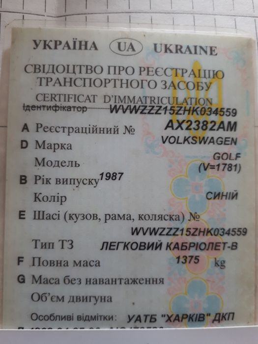 Кабрио - ретро фольсваген гольф