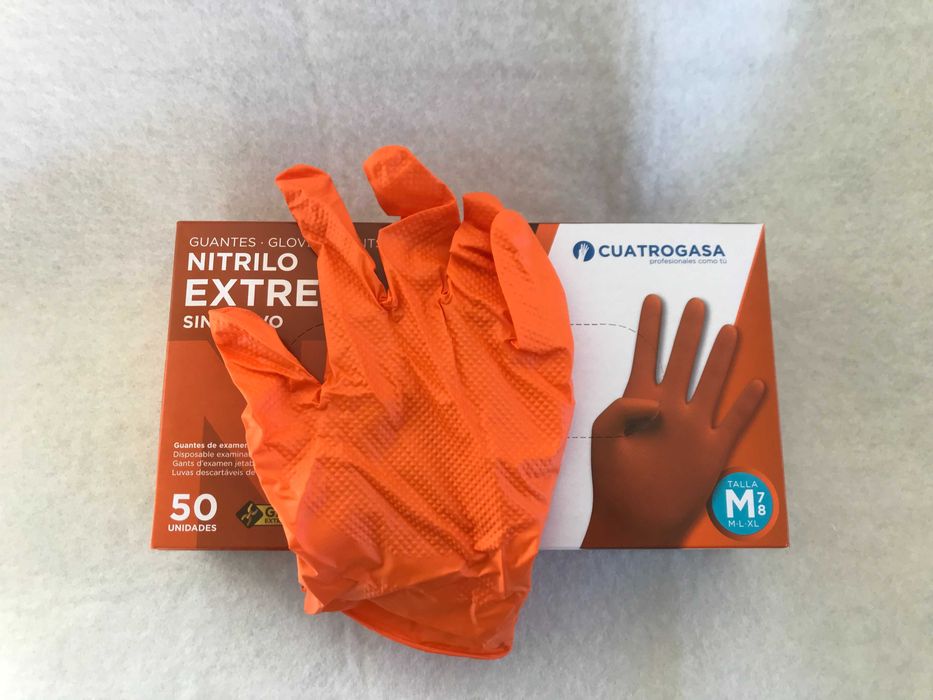 Luvas Nitrilo Laranja Extreme Grip