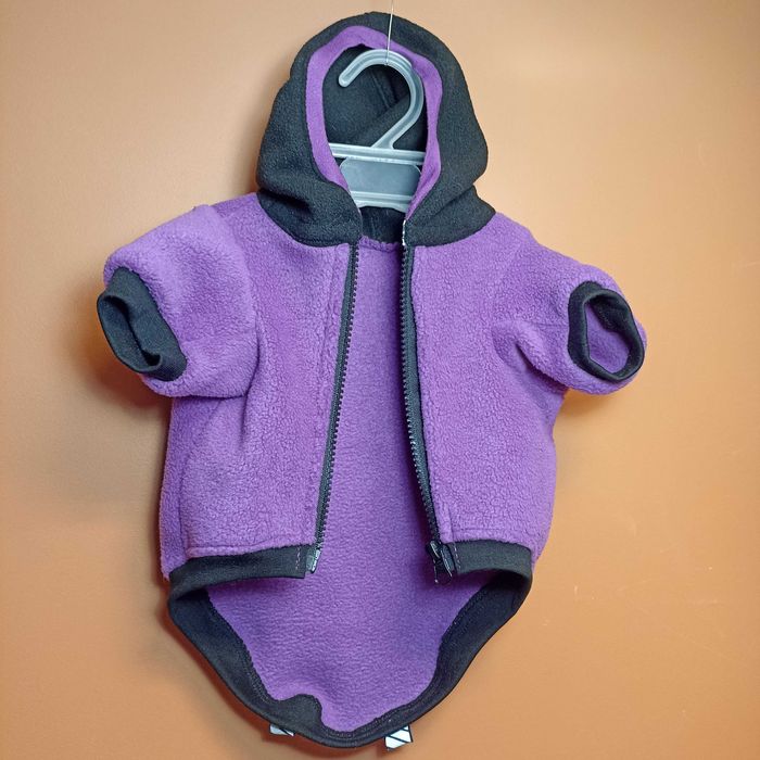 Bluza ciepła polarowa z kapturem dla pieska rozm. S/M