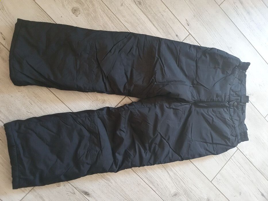 Czarne ortalionowe spodnie narciarskie unisex