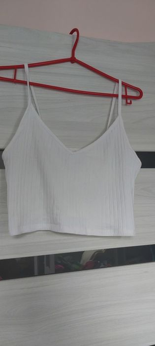 Krotki top na ramiączkach H&M M