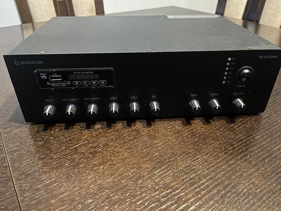 Wzmaciacz PA Monacor PA 812DMP 100v 120W