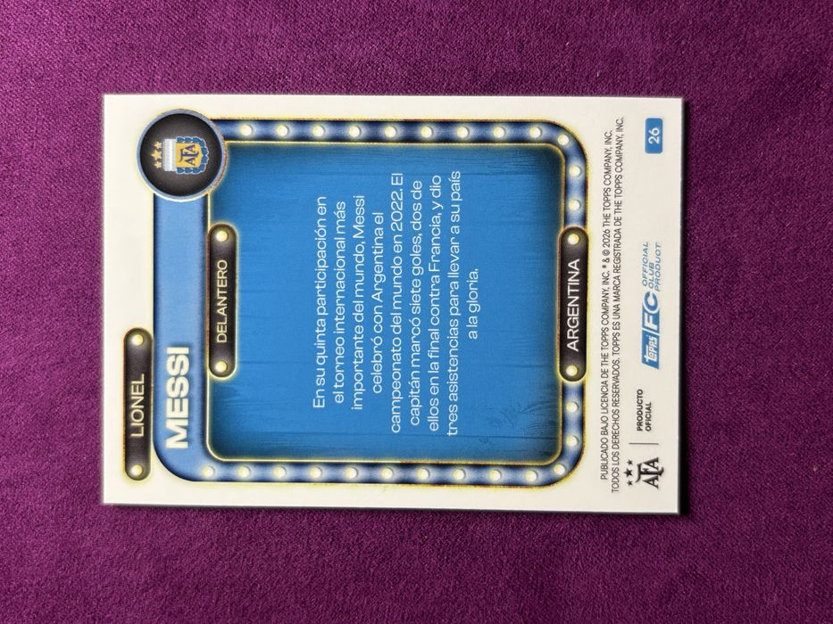 Lionel Messi argentina topps M