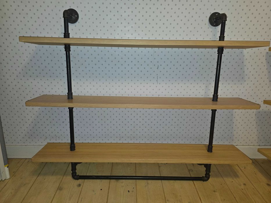 Półki regały loft bambusowe