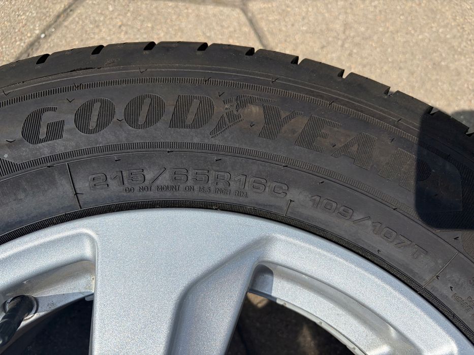ford transit custom felgi koła letnie 6.5jx16 et50 6x120 goodyear 2023r