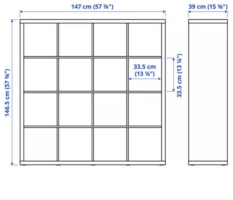 Estante IKEA kallax madeira escura