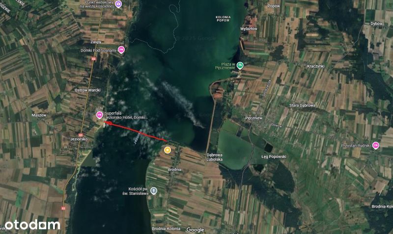 Jeziorsko, Brodnia, gm. Pęczniew - działki rekreacyjne