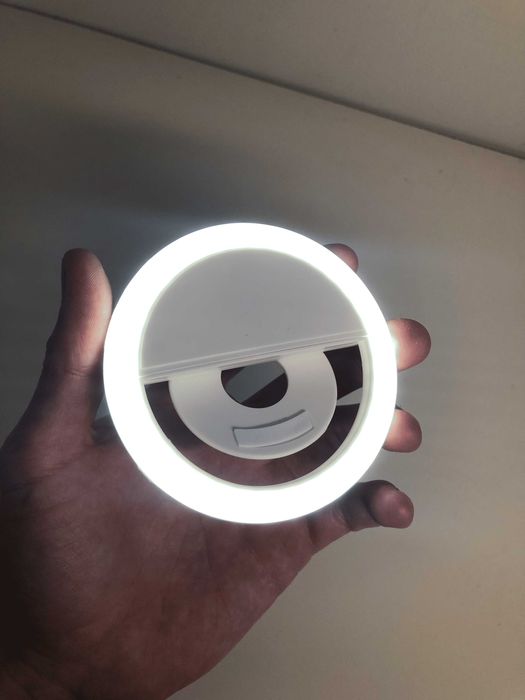 LED Selfie Ring Light do telefonu z regulacją jasności, USB, Ładowalna