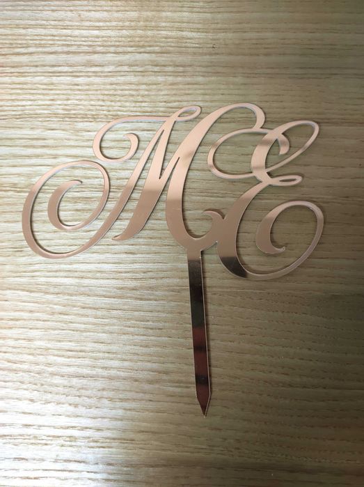 Золоті дзеркальні топпери на торт! Кам'янське