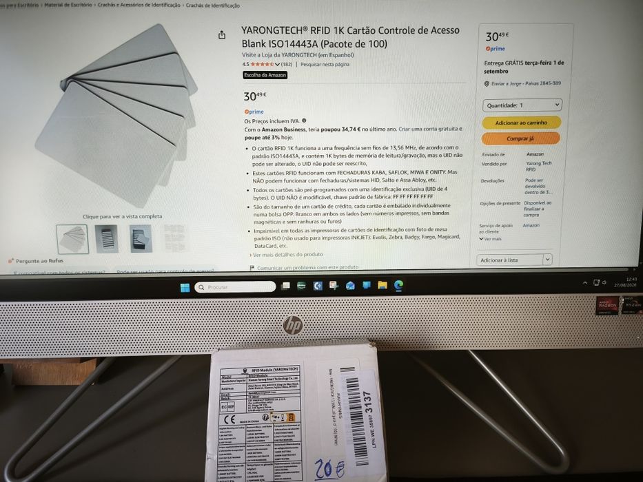 Yarongtech RFID branco