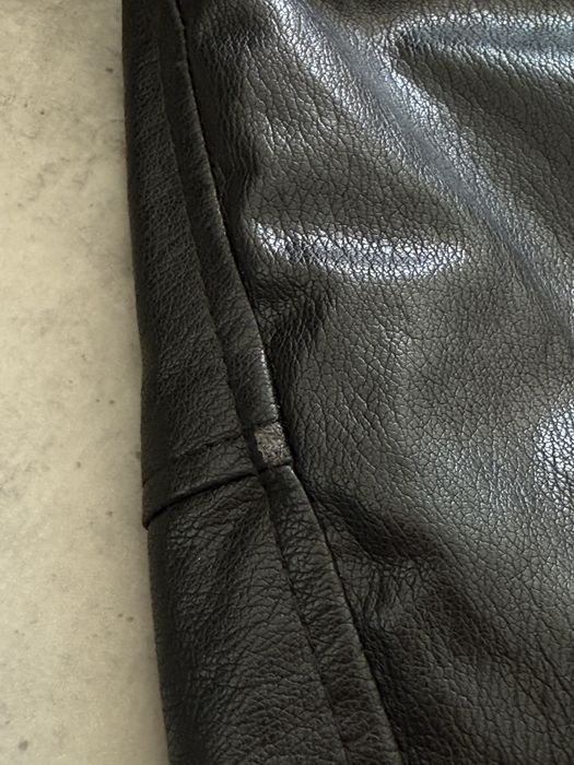 Чорний бомбер з екошкіри від zara / черный бомбер с экокожи зара розмір L