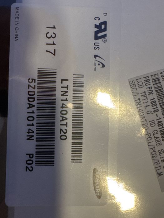LCD Full Led LTN140AT20 Samsung