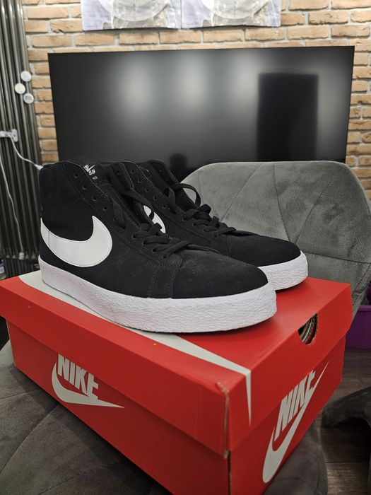 Buty nike sb zoom blazer mid black/white-white-white
