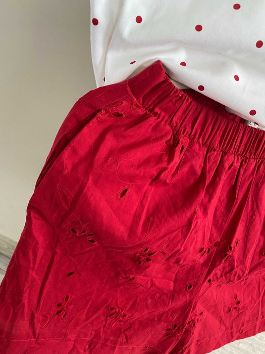 Lemonada nowe spodenki ażurowe na gumie czerwone
