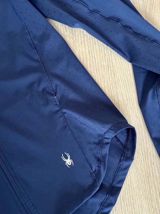 Granatowa, lekka, damska bluza treningowa na zamek Spyder Active S
