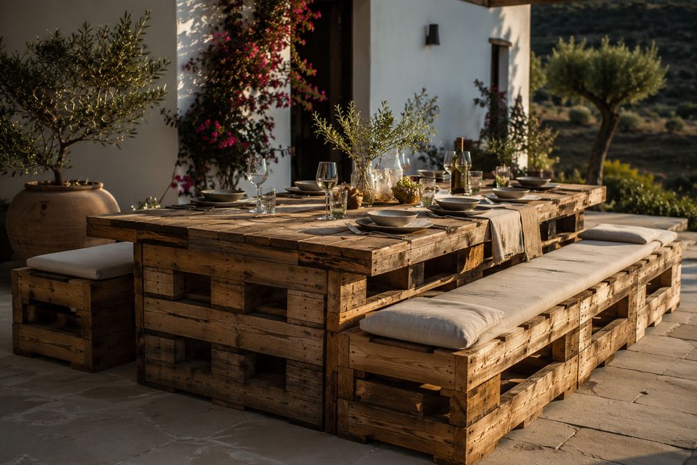 Mesa de Jantar e Secretária por Medida | Madeira Maciça, Prancha ou Paletes | Feita à Mão | Entrega Portugal