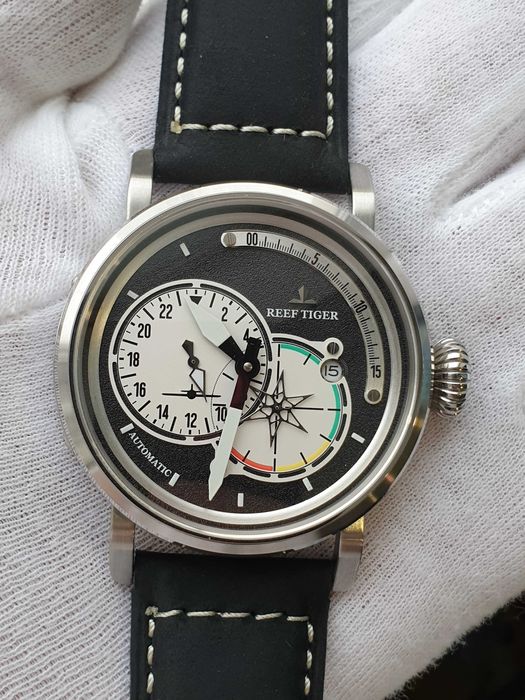 Чоловічий годинник Reef Tiger RGA3019 Aurora Automatic Sapphire 45mm