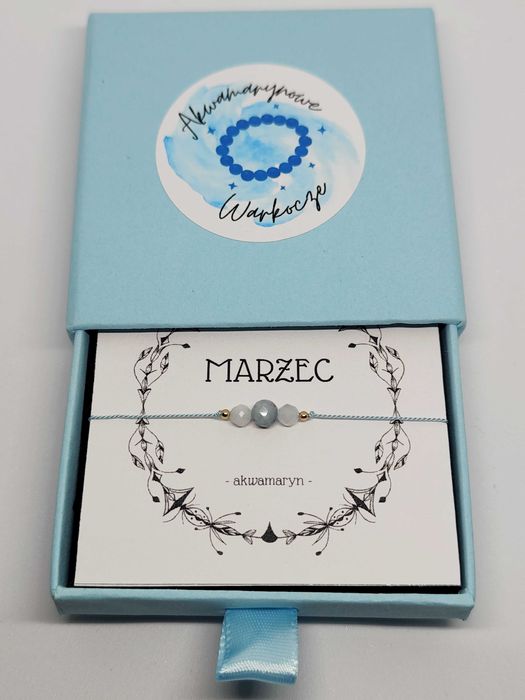 Bransoletka urodzinowa "Marzec" Mini