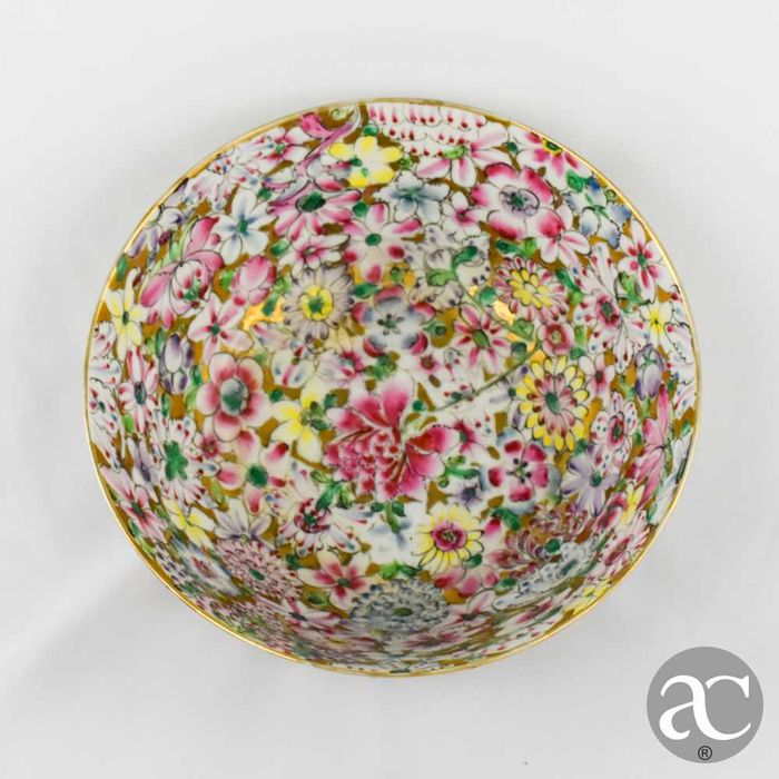 Taça porcelana da China, decoração “Mille Fleure”, circa 1960
