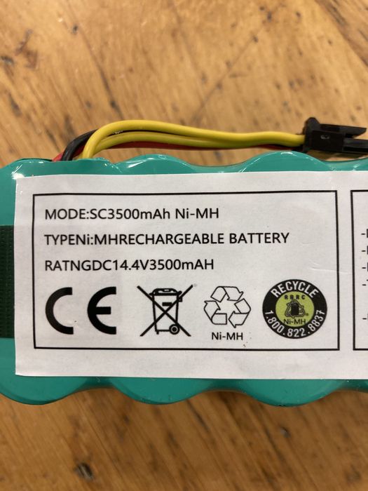14.4V 3500mAh Battery for Midea, Kitfort, Haier, Panda, and Ecovacs Vacuum Cleaners64750654442371123