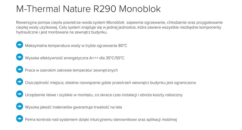 Pompa ciepła Midea M-THERMAL NATURE R290 monoblok