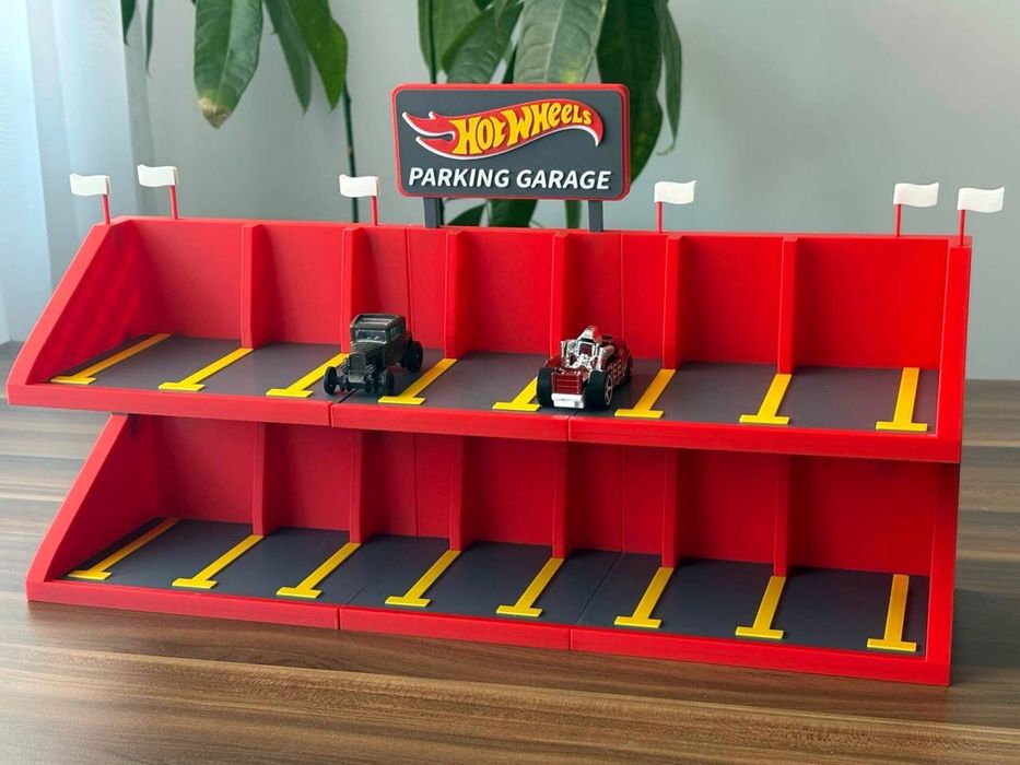 -10 % ‼️Модульний стенд 1:64‼️Hot Wheels, Matchbox гараж паркінг