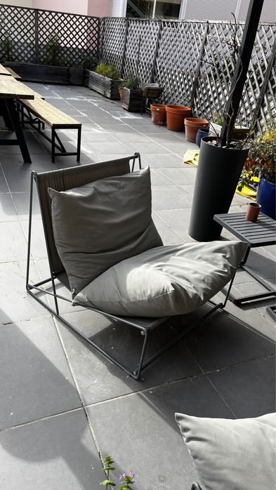 Conjunto Lounge de Jardim SKLUM Amaro – Cinza | 2 Sofás + 1 Poltrona