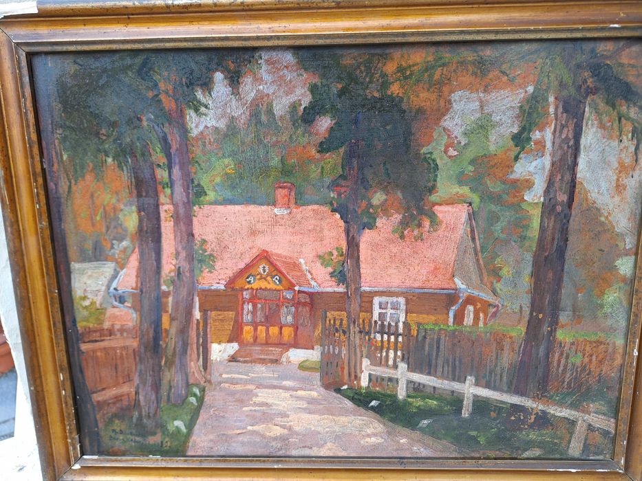 Stary obraz-leśniczówka pod Leżajskiem-1930r