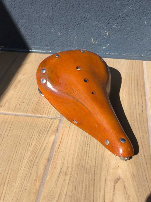 Siodełko rowerowe skórzane