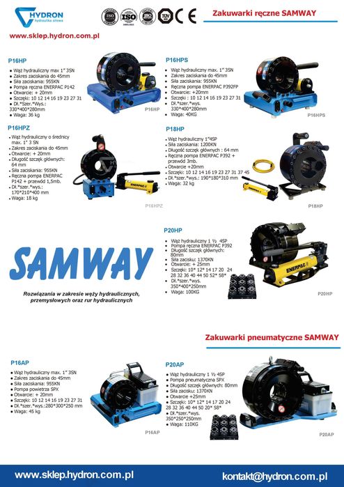 Urządzenie do flarowania rur z pompą ręczną SAMWAY