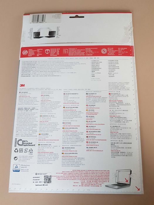 Filtr prywatyzujacy czarny 3M - monitor / laptop / ekran 14 cali