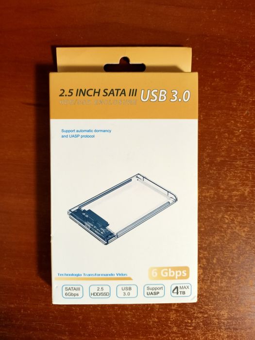 Прозорий корпус для 2.5" SATA SSD/HDD | USB 3.0 | 6 Gbps | UASP