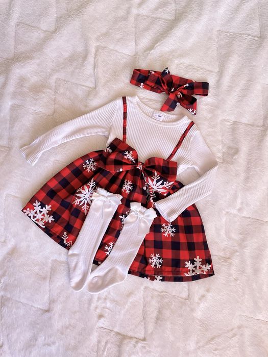 Сукня + носочки святкова / новий рік/ для фото 12-18 місяців