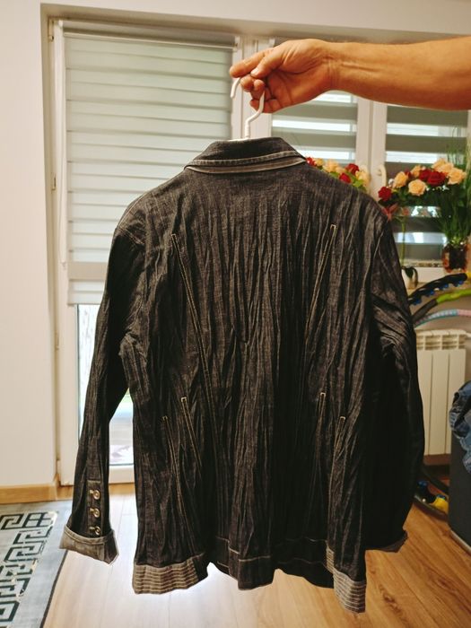 Damska kurtka jeans czarne 48