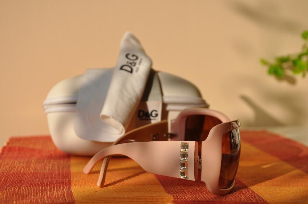 Oryginalne okulary przeciwsłoneczne damskie D&G kryształki swarovski