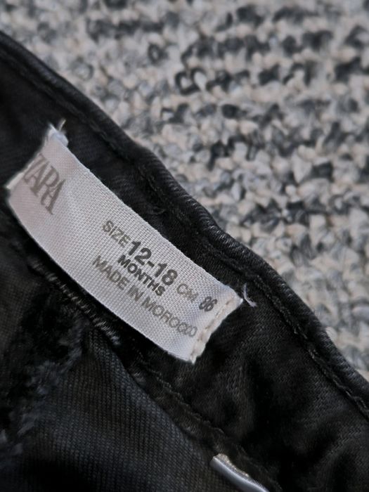 Bojówki spodnie cargo Zara 86 czarne chłopięce