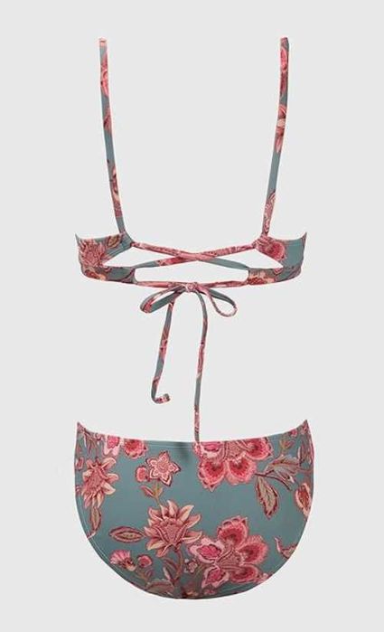 CUPSHE bikini kwiatowe trójkątne wiązane rozmiar XL