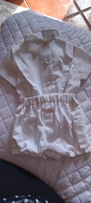 Fato cerimónia ou batizado todo branco para meninos  até  2 anos