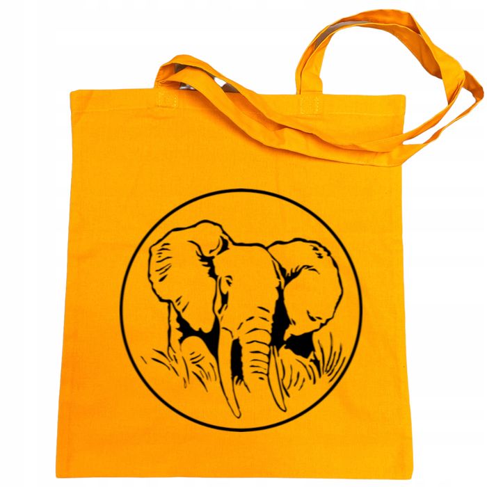 torba na zakupy nadruk zwierzę słoń